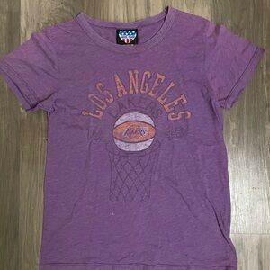 Junk Food Clothing Purple Los Angeles Lakers  woman’s Tee